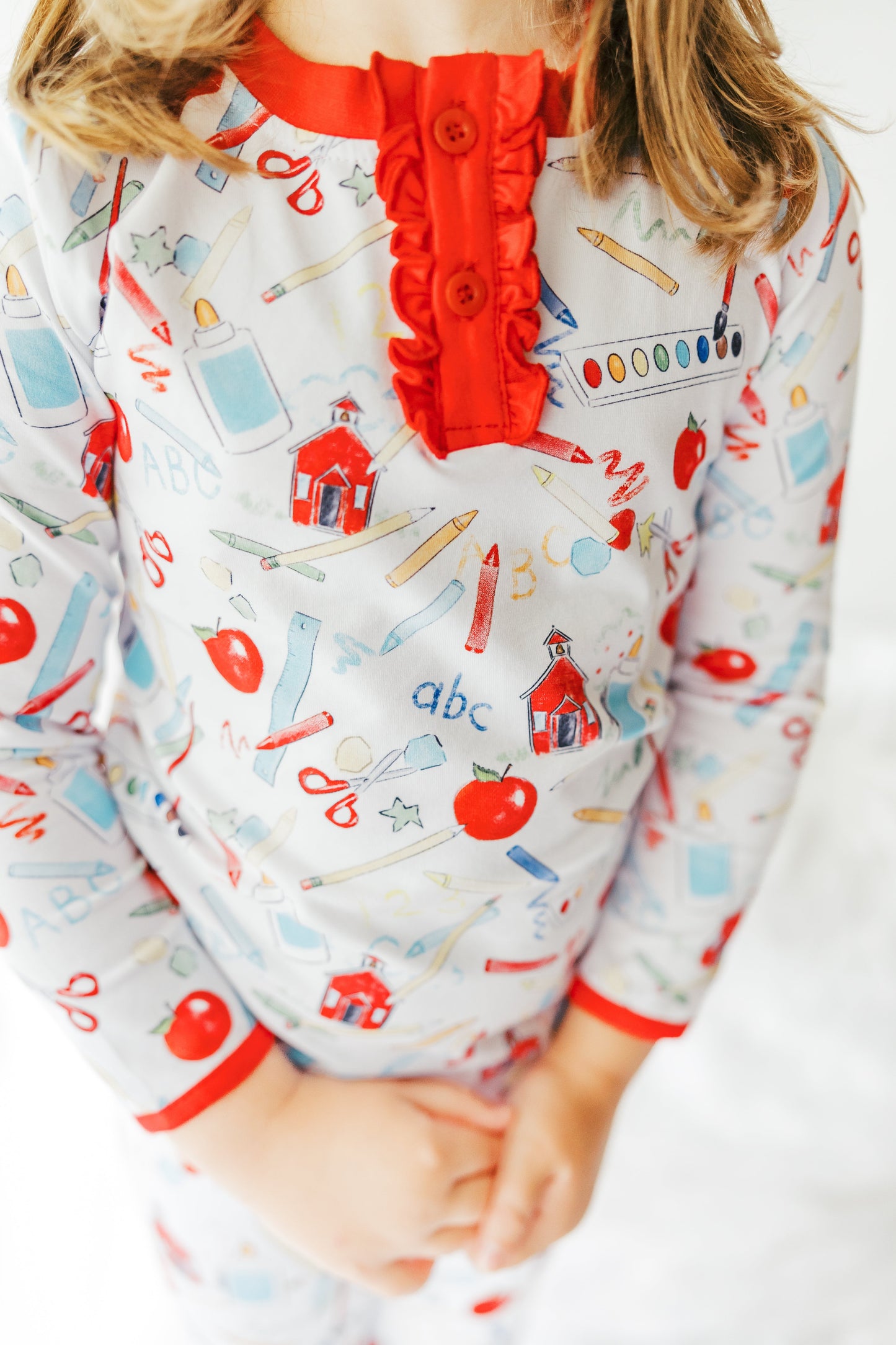 School Days Ruffled Pajama Set