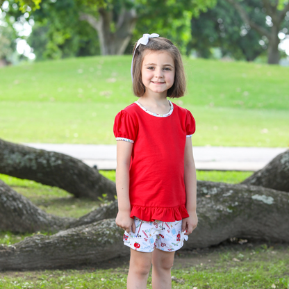 School Days Ruffle Short Set