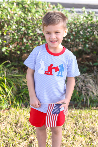 Soldier Applique Short Set