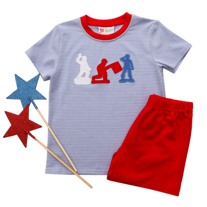 Soldier Applique Short Set