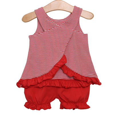 Swing Back Bloomer Set Red Stripe