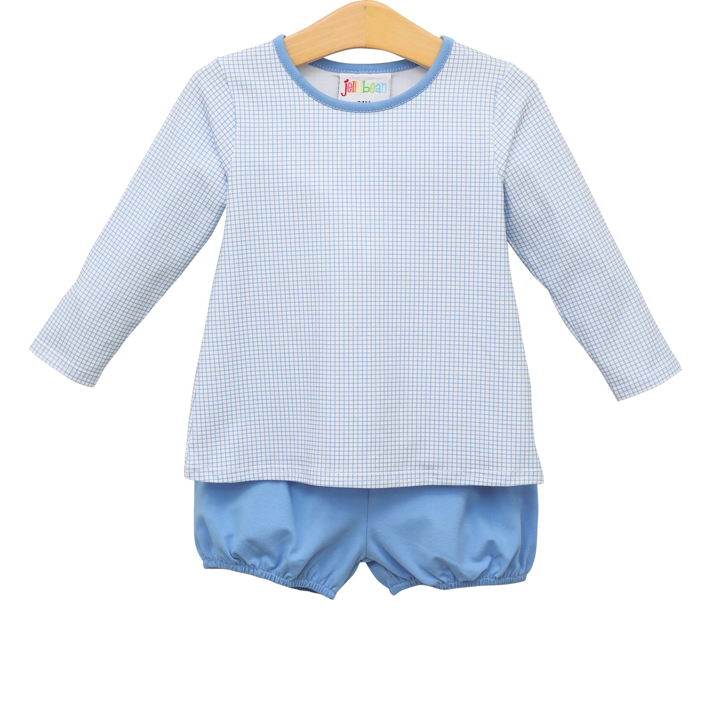 Thomas Blue Windowpane Bloomer Set Boy