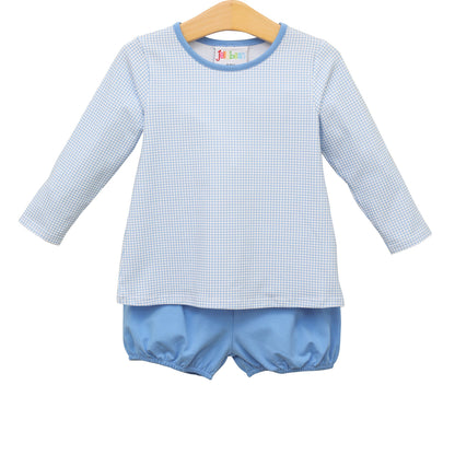 Thomas Blue Windowpane Bloomer Set Boy