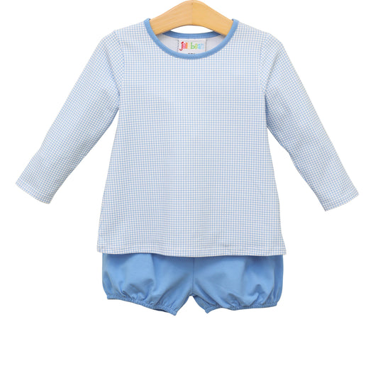 Thomas Blue Windowpane Bloomer Set Boy