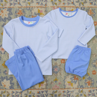 Thomas Blue Windowpane Pants Set