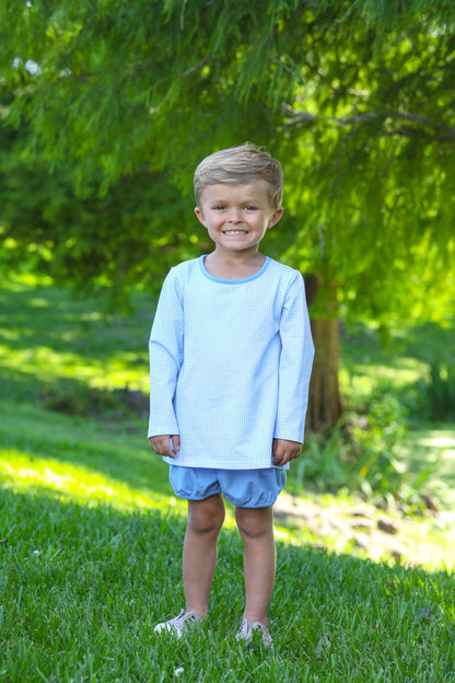Thomas Blue Windowpane Bloomer Set Boy