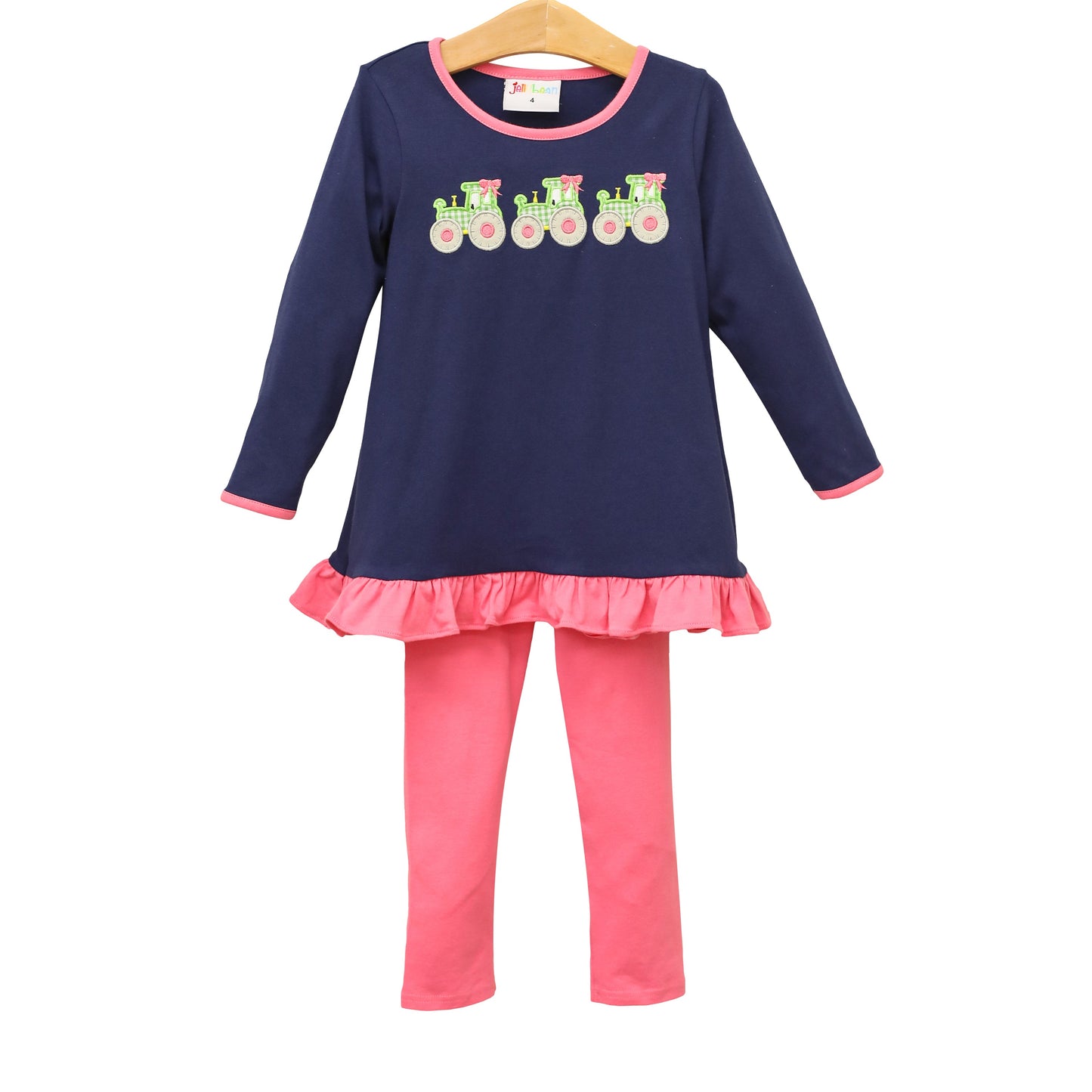 Tractor Pants Set Ruffled Girl
