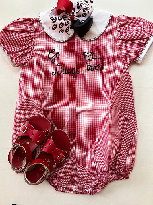 Remember Nguyen Heirloom Embroidered "Go Dawgs" GIRL Bubble
