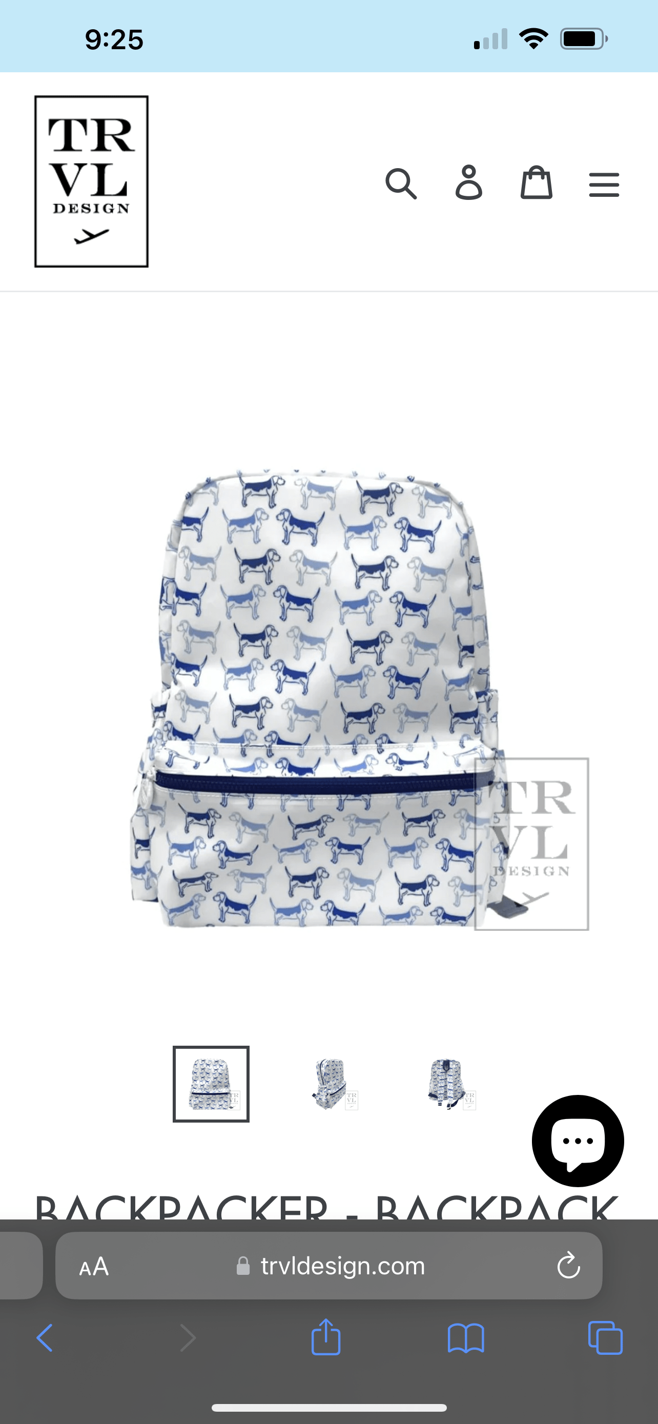 Backpack REGULAR SIZE TRVL WIPEABLE WASHABLE - Tea and Cotton IncTea and Cotton Inc