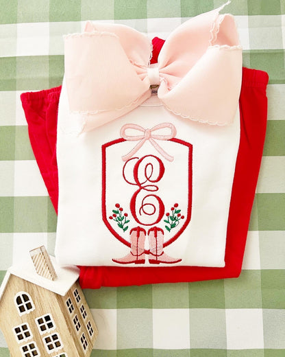 Boot Crest with One initial - Tea and Cotton IncTea and Cotton Inc