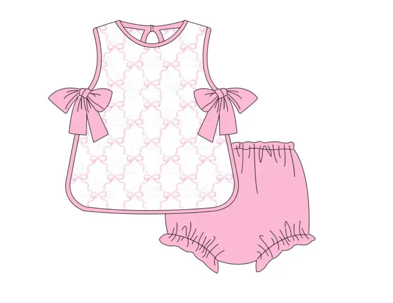 Bow Bloomer Short Sets and Diaper bloomer Sets - Tea and Cotton IncTea and Cotton Inc
