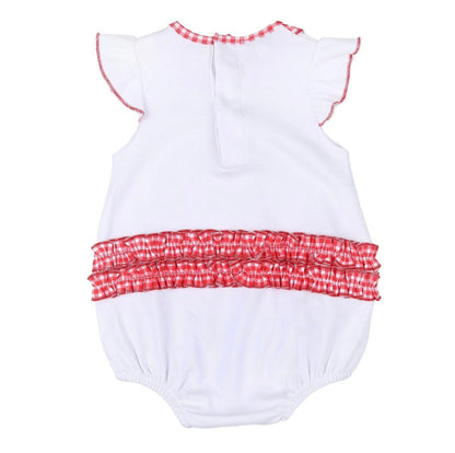 Bulldog Football Emb Ruffle Flutters Bubble - Tea and Cotton IncTea and Cotton Inc