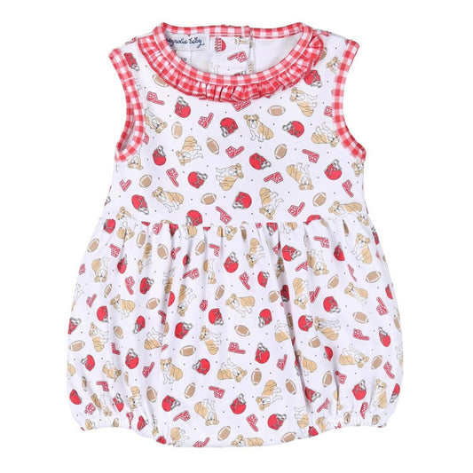 Bulldog Football Printed Sleeveless Girl Bubble - Tea and Cotton IncTea and Cotton Inc