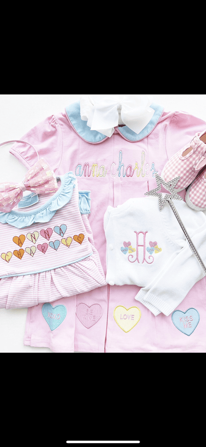 Candy Heart Pleat Bloomer Set - Tea and Cotton IncTea and Cotton Inc