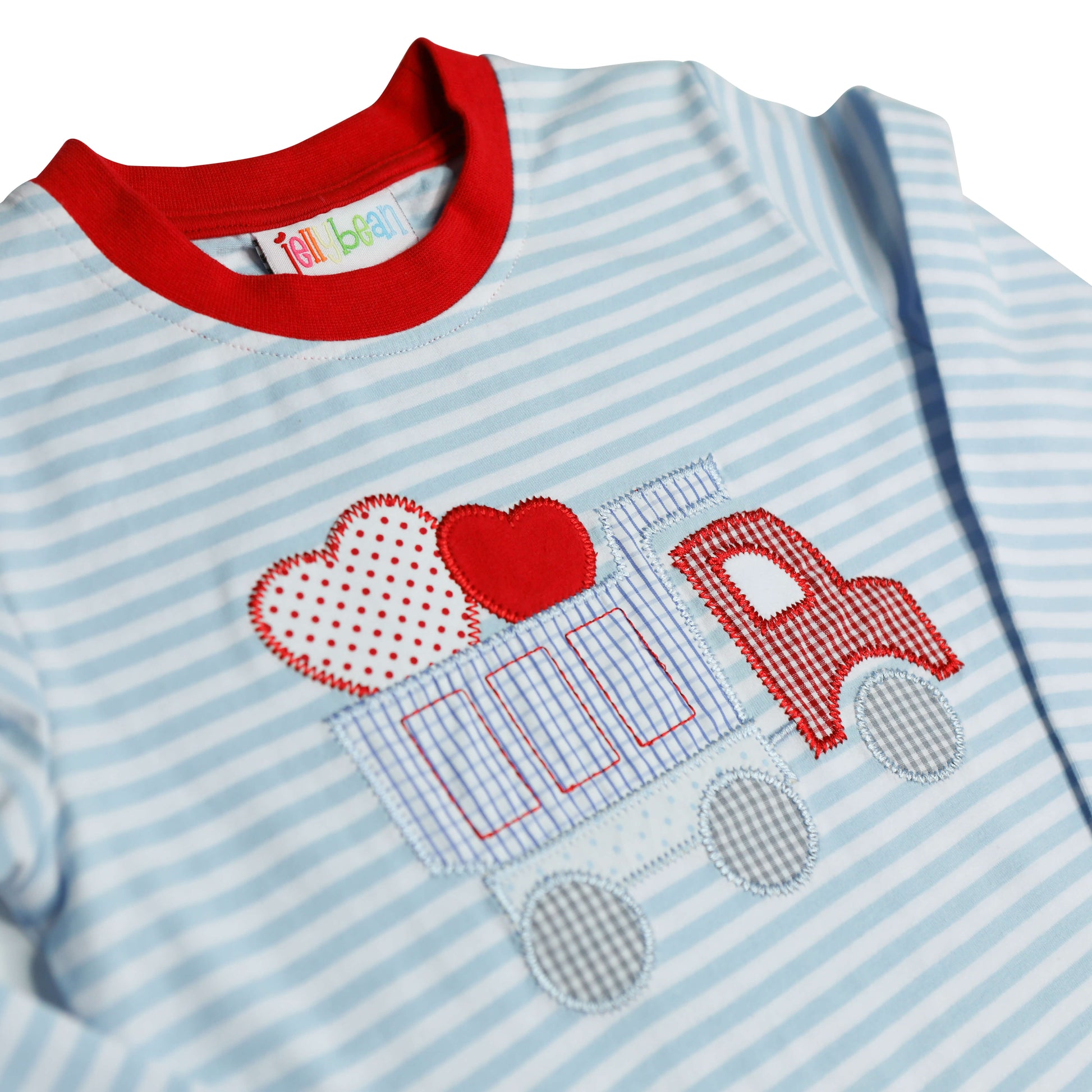Dump Truck heart applique romper - Tea and Cotton IncTea and Cotton Inc