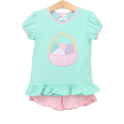 Easter Basket Short Set Girl - Tea and Cotton IncTea and Cotton Inc