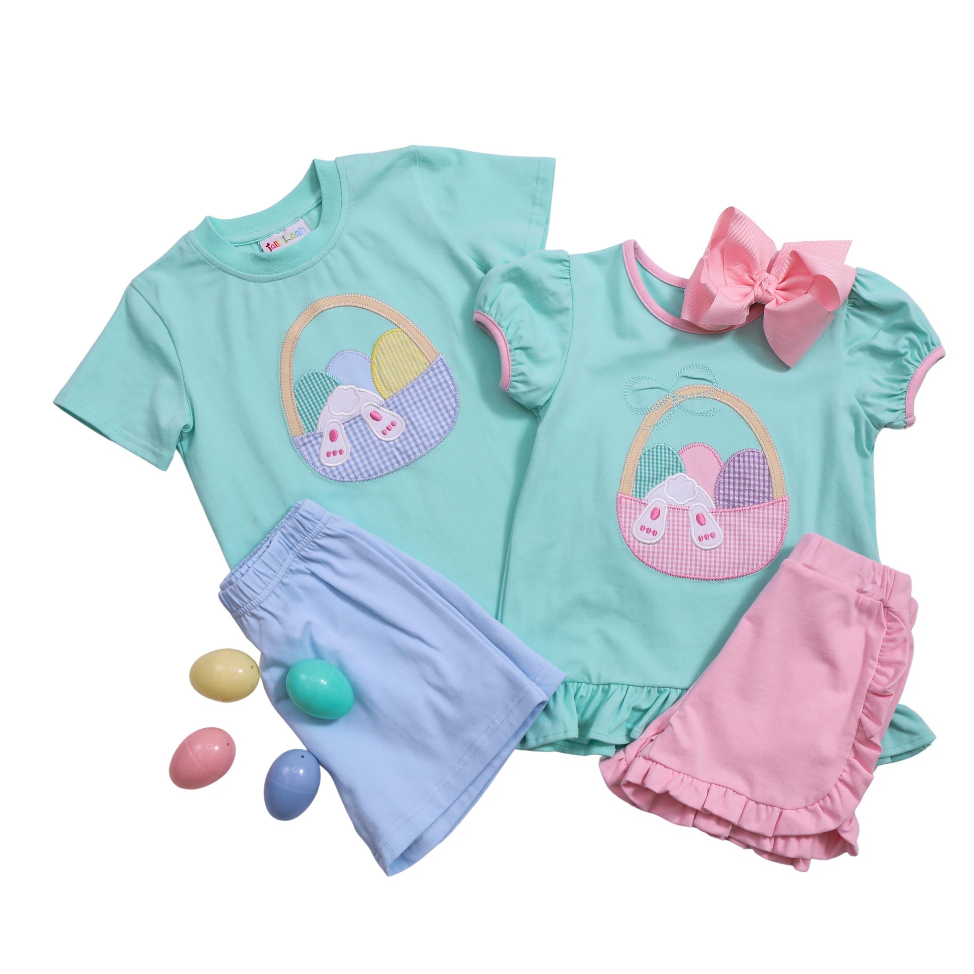 Easter Basket Short Set Girl - Tea and Cotton IncTea and Cotton Inc