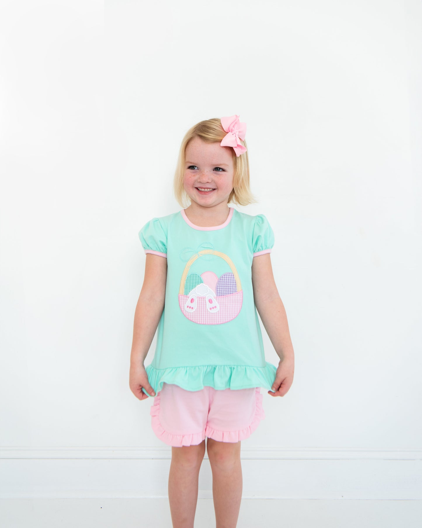 Easter Basket Short Set Girl - Tea and Cotton IncTea and Cotton Inc