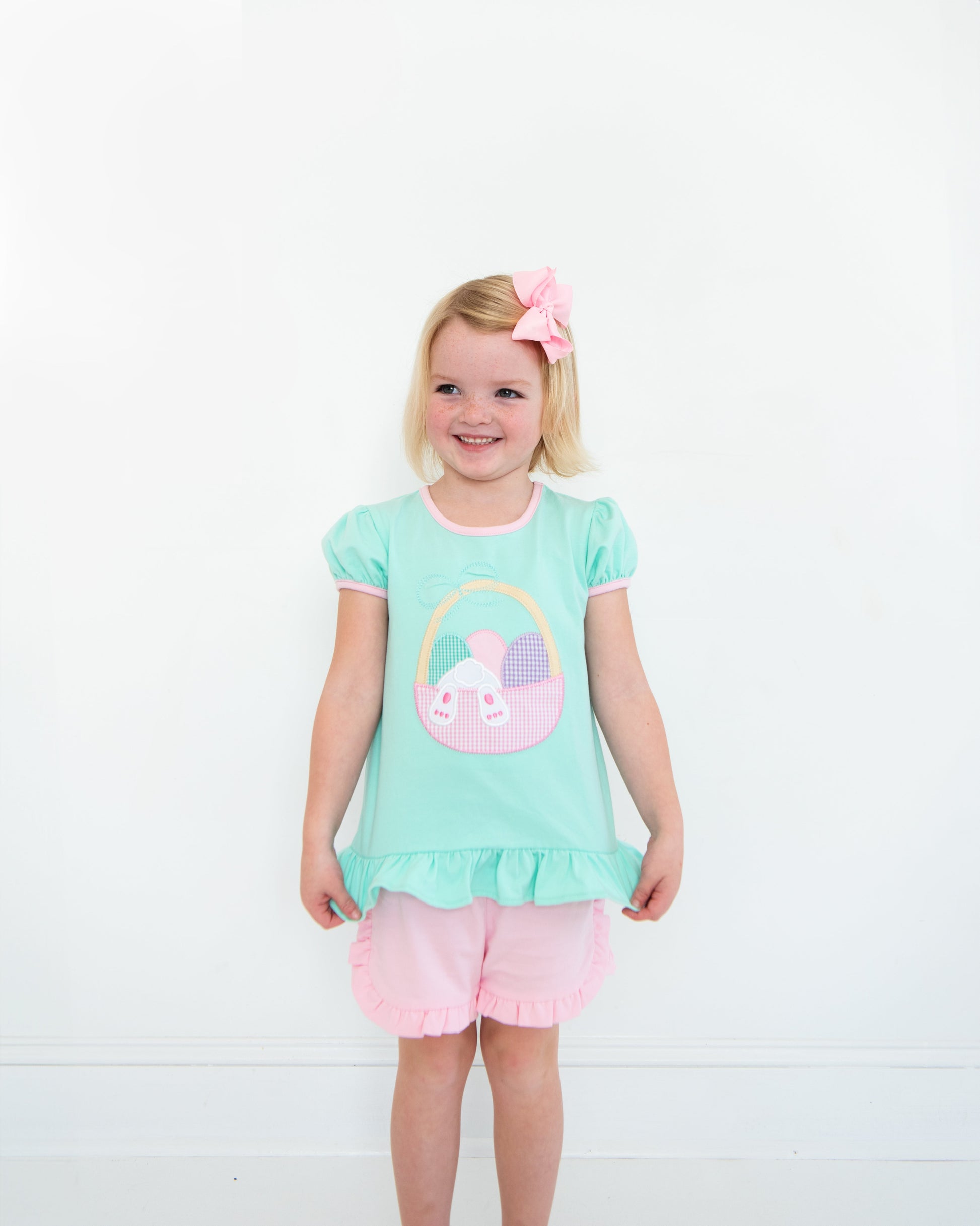 Easter Basket Short Set Girl - Tea and Cotton IncTea and Cotton Inc