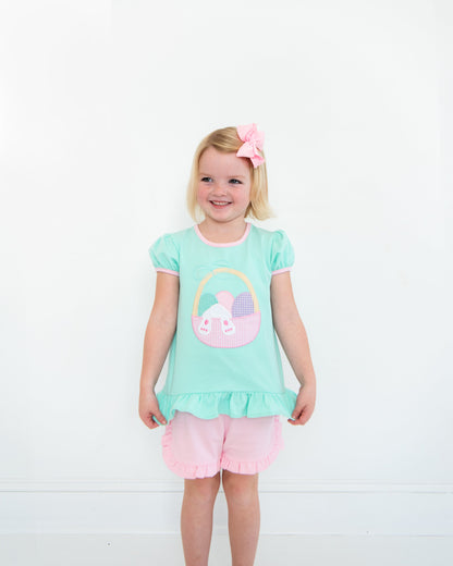 Easter Basket Short Set Girl - Tea and Cotton IncTea and Cotton Inc