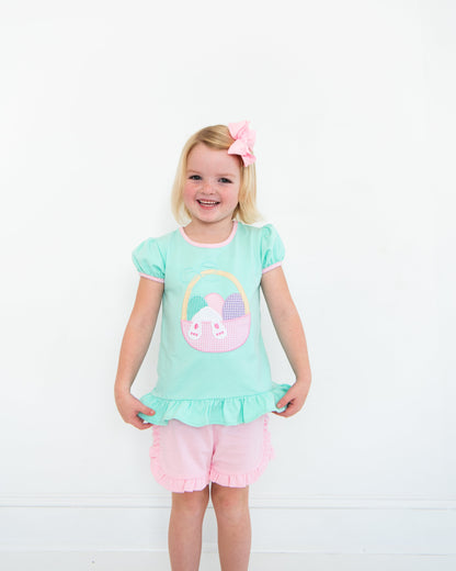 Easter Basket Short Set Girl - Tea and Cotton IncTea and Cotton Inc