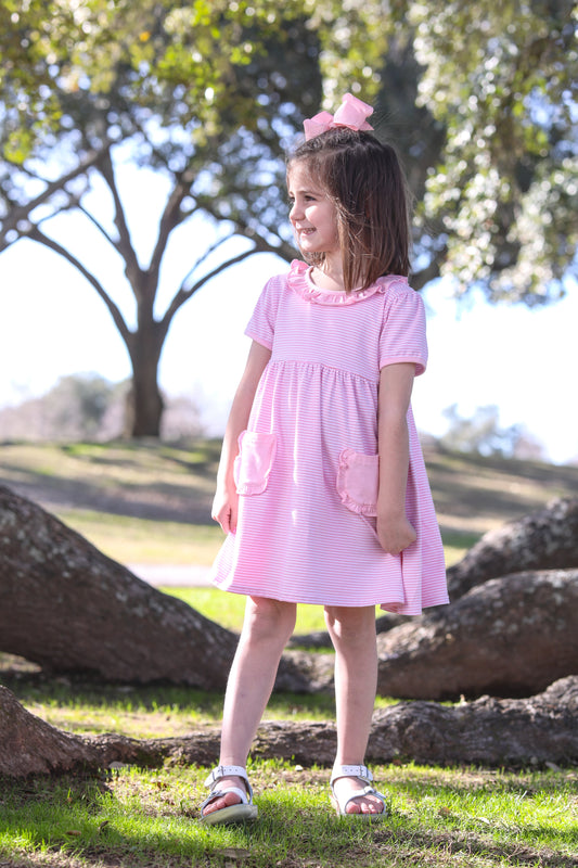 Eleanor Ruffle Trim Dress MULTIPLE COLORS*** - Tea and Cotton IncTea and Cotton Inc