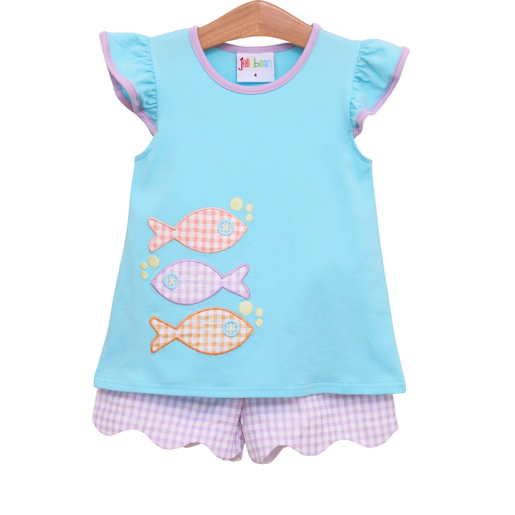 Fish Trio Scalloped Short Set - Tea and Cotton IncTea and Cotton Inc