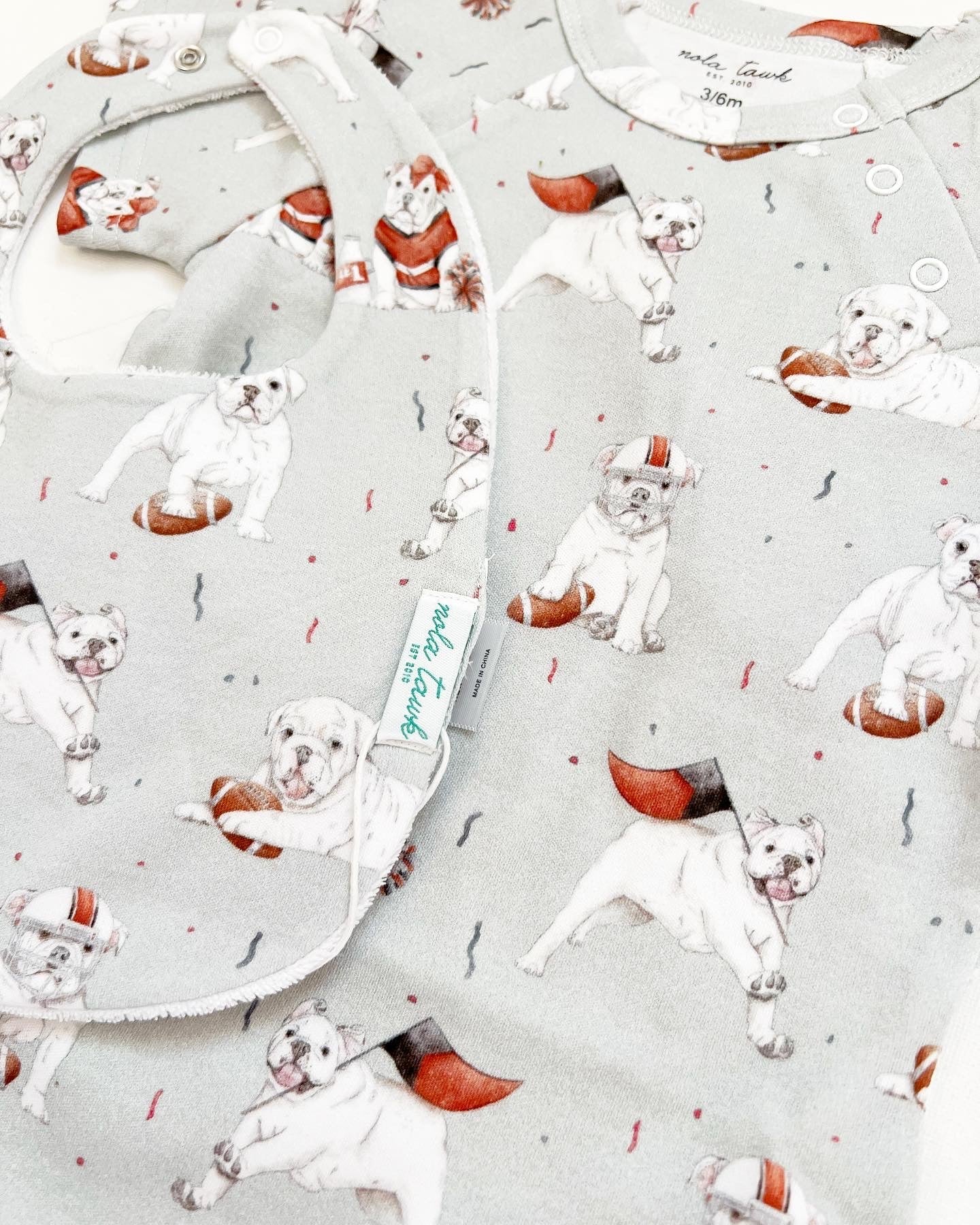 Georgia Organic Cotton Bib MVP bulldog - Tea and Cotton IncTea and Cotton Inc