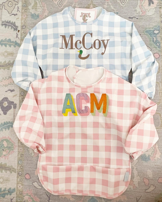 Gingham Wipeable Washable Smock/Bib - Tea and Cotton IncTea and Cotton Inc