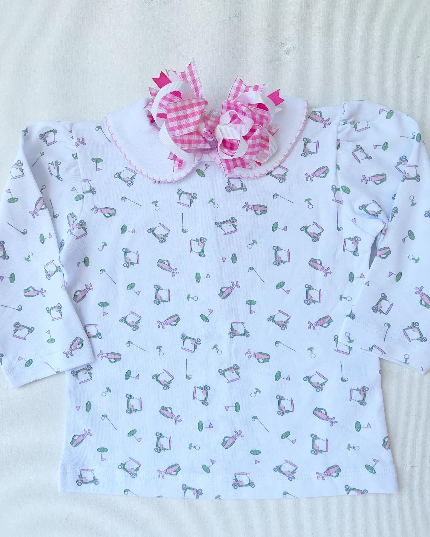Girl Golf PP collar puff sleeve lightweight top - Tea and Cotton IncTea and Cotton Inc