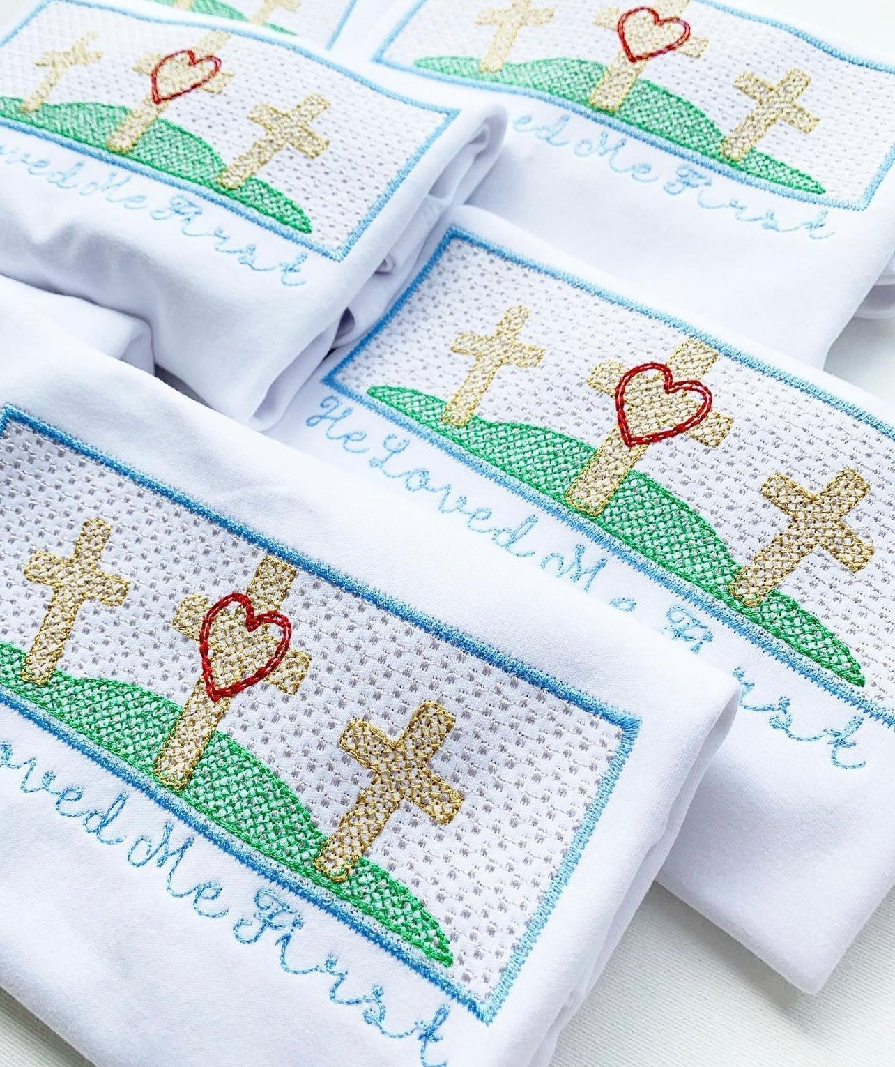 HE LOVED US FIRST FAUX SMOCK - Tea and Cotton IncTea and Cotton Inc