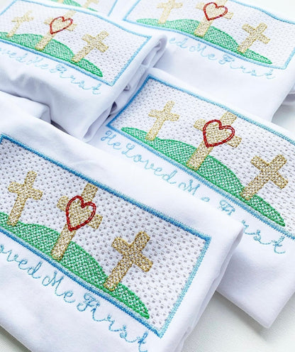 HE LOVED US FIRST FAUX SMOCK - Tea and Cotton IncTea and Cotton Inc