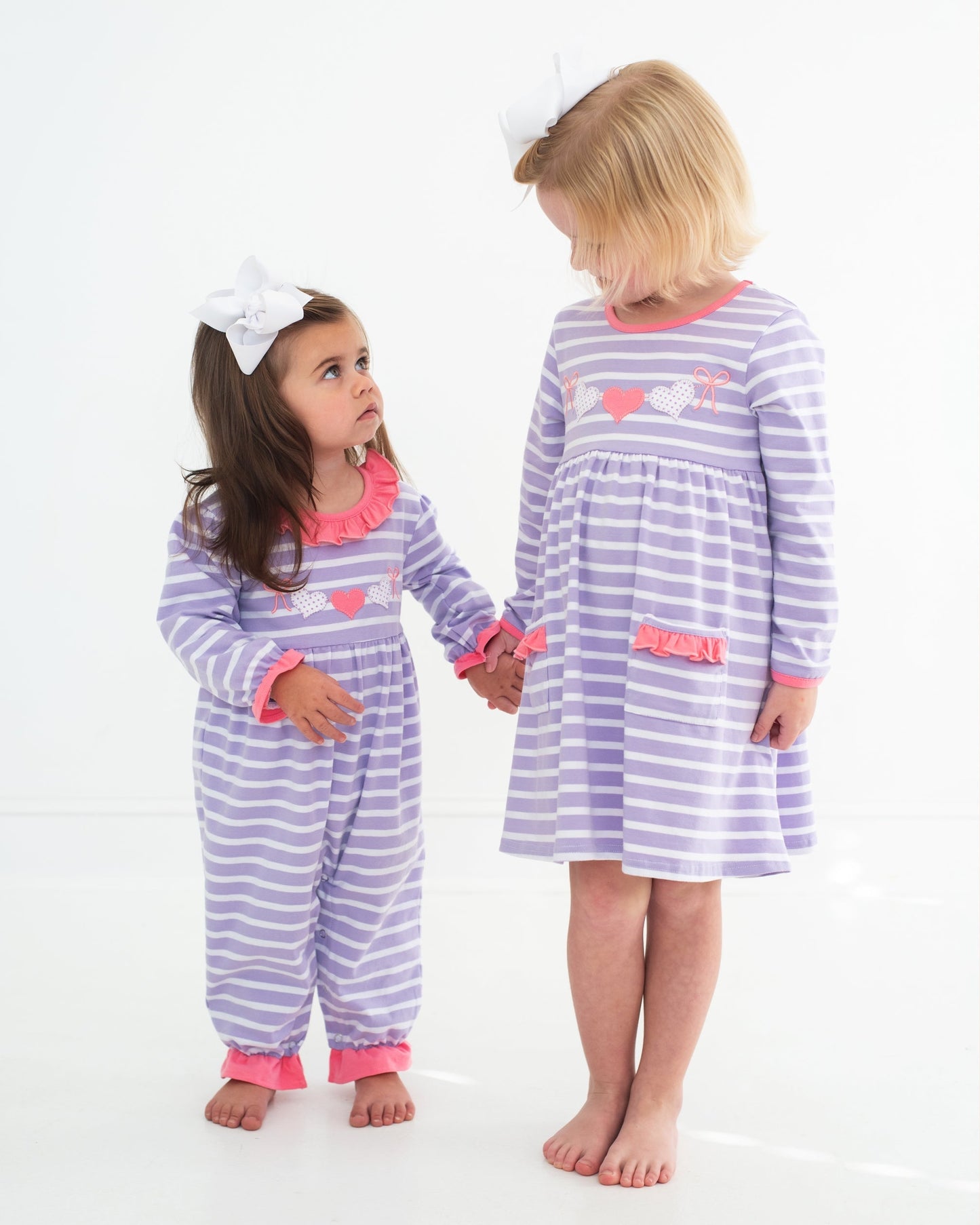 Heart Banner Applique Dress Purple - Tea and Cotton IncTea and Cotton Inc