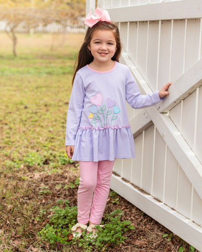 Lavender Heart Flowers Pants Set - Tea and Cotton IncTea and Cotton Inc