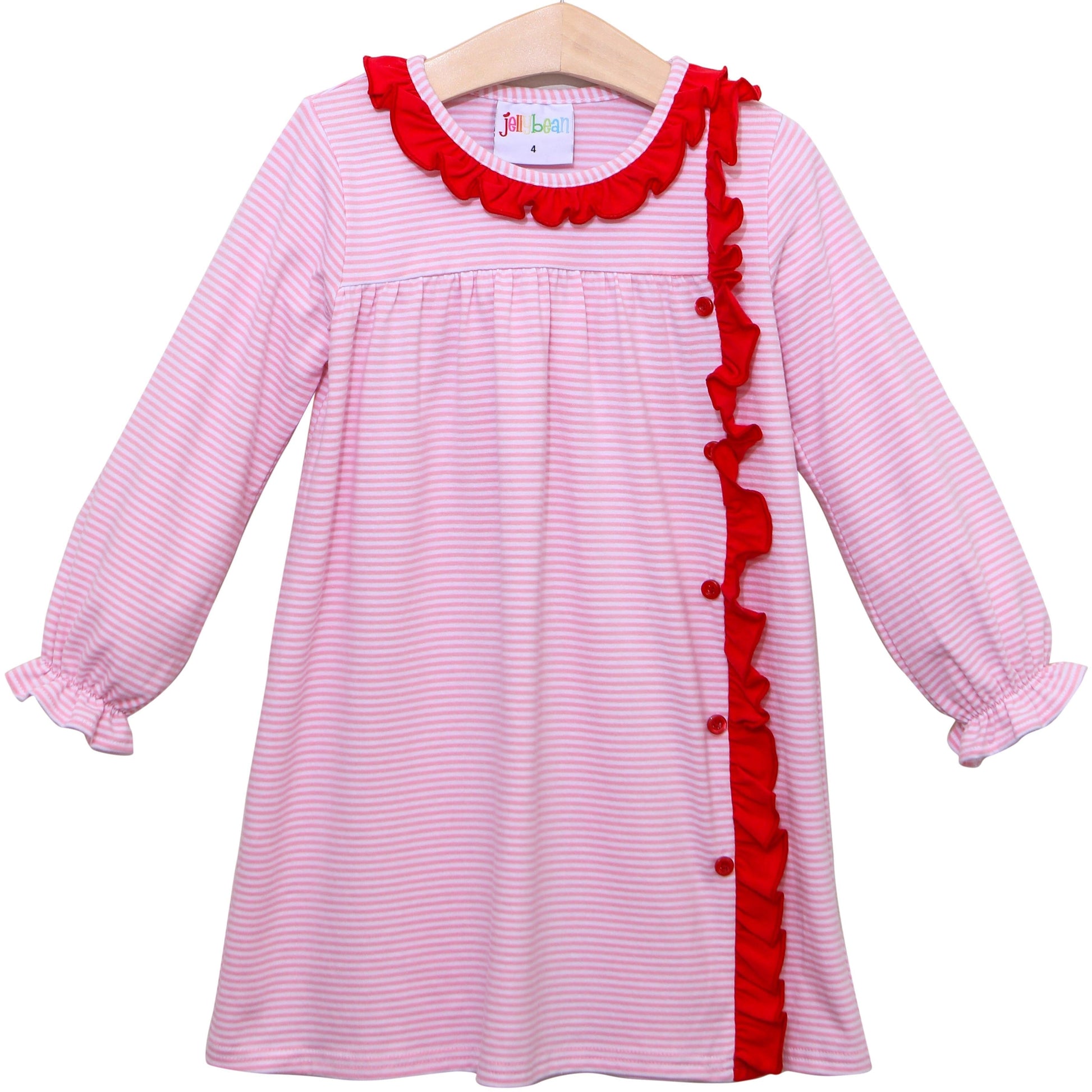 Light Pink and Red stripe Clara Dress - Tea and Cotton IncTea and Cotton Inc