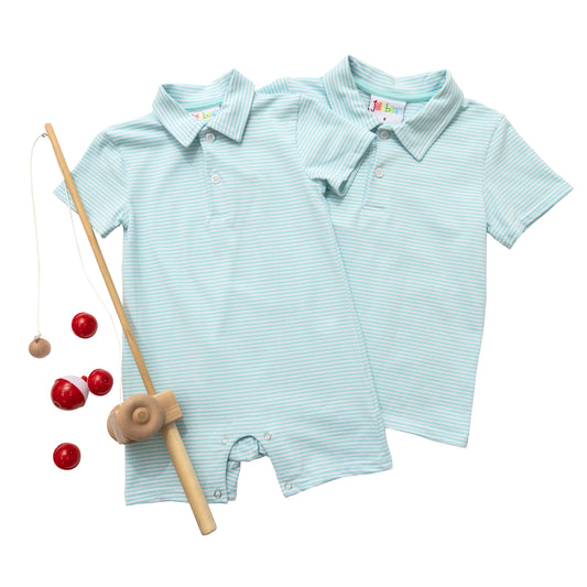 Michael Polo Romper Striped MULTIPLE COLORS*** - Tea and Cotton IncTea and Cotton Inc