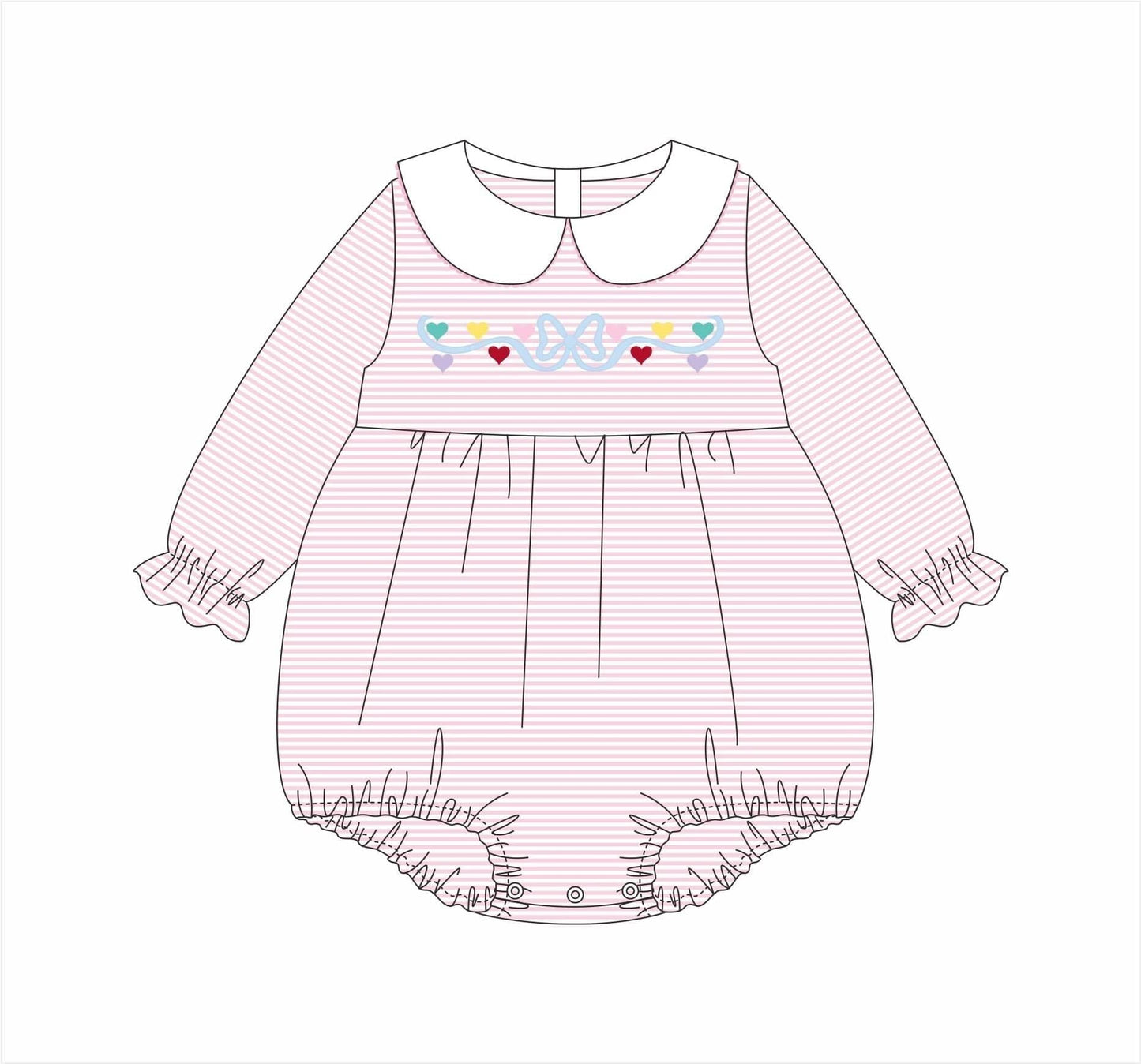 Mini Heart Embroidery Bubble - Tea and Cotton IncTea and Cotton Inc