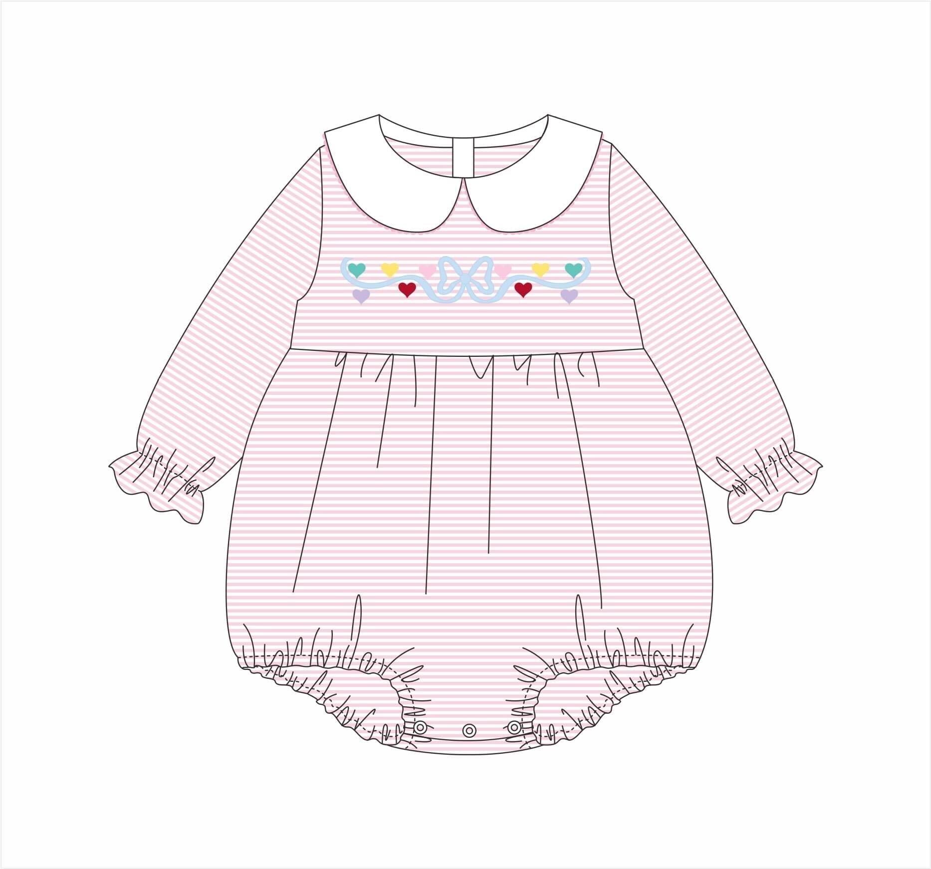 Mini Heart Embroidery Bubble - Tea and Cotton IncTea and Cotton Inc
