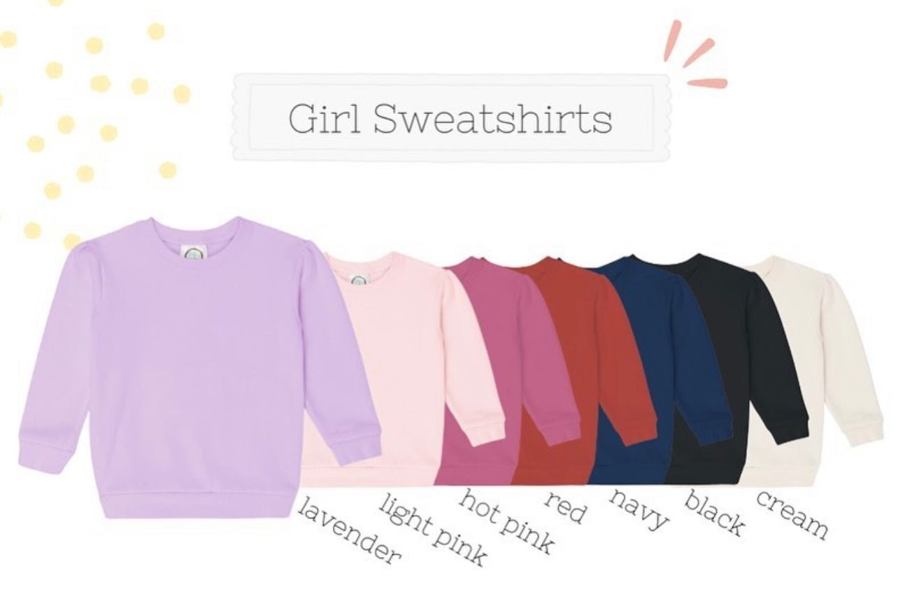 New* GIRL Puff Sleeve Sweatshirt - Tea and Cotton IncTea and Cotton Inc