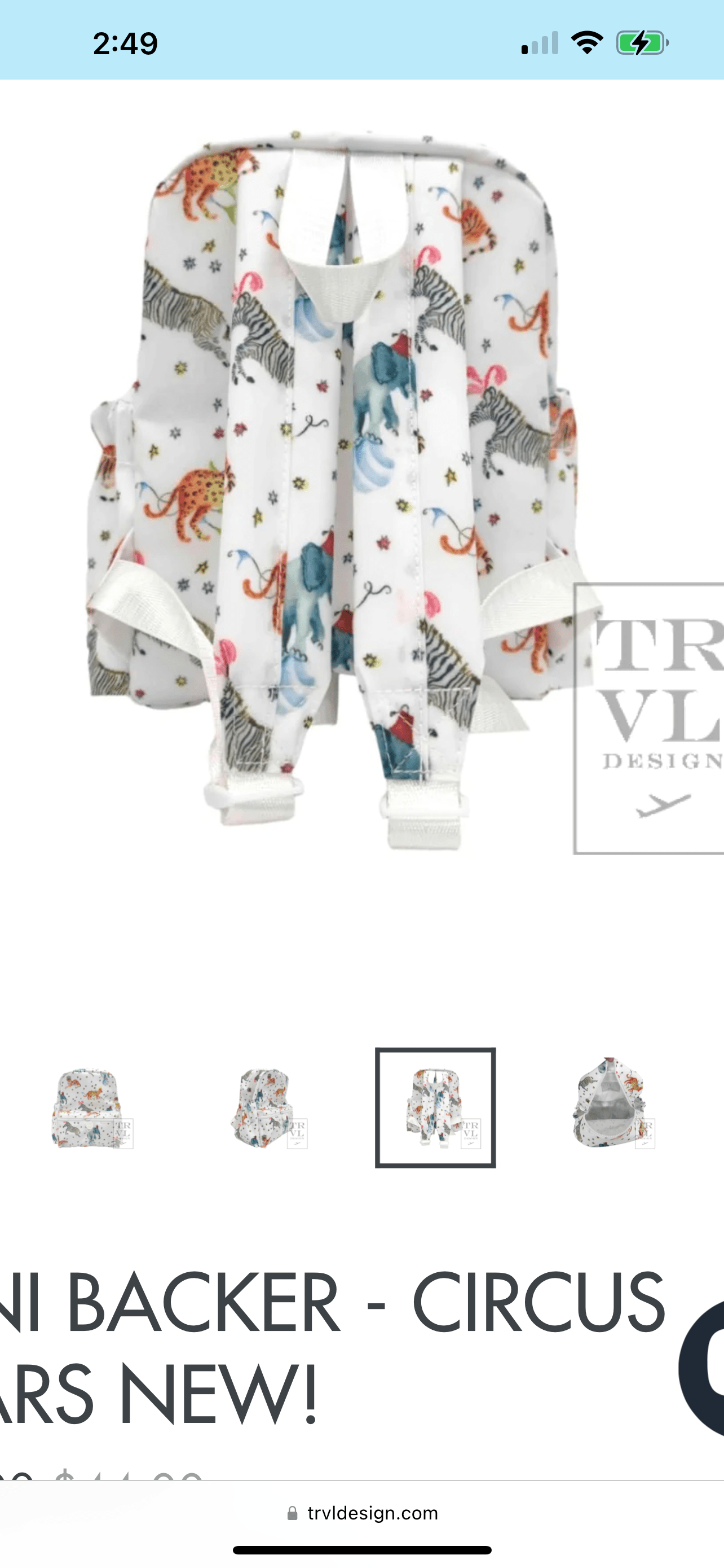 *NEW* Toddler/Mini Backpack TRVL WIPEABLE WASHABLE - Tea and Cotton IncTea and Cotton Inc
