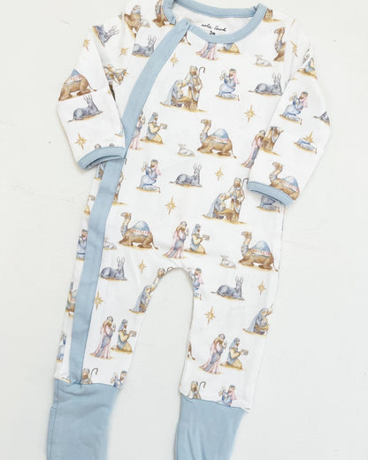 O Holy Night Organic Cotton Pajama ZIP UP BABY NOLA TAWK - Tea and Cotton IncTea and Cotton Inc
