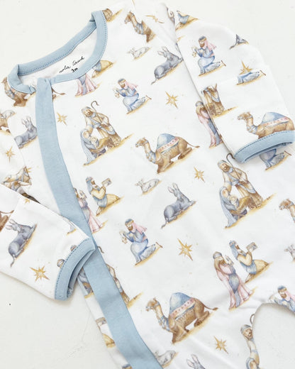 O Holy Night Organic Cotton Pajama ZIP UP BABY NOLA TAWK - Tea and Cotton IncTea and Cotton Inc