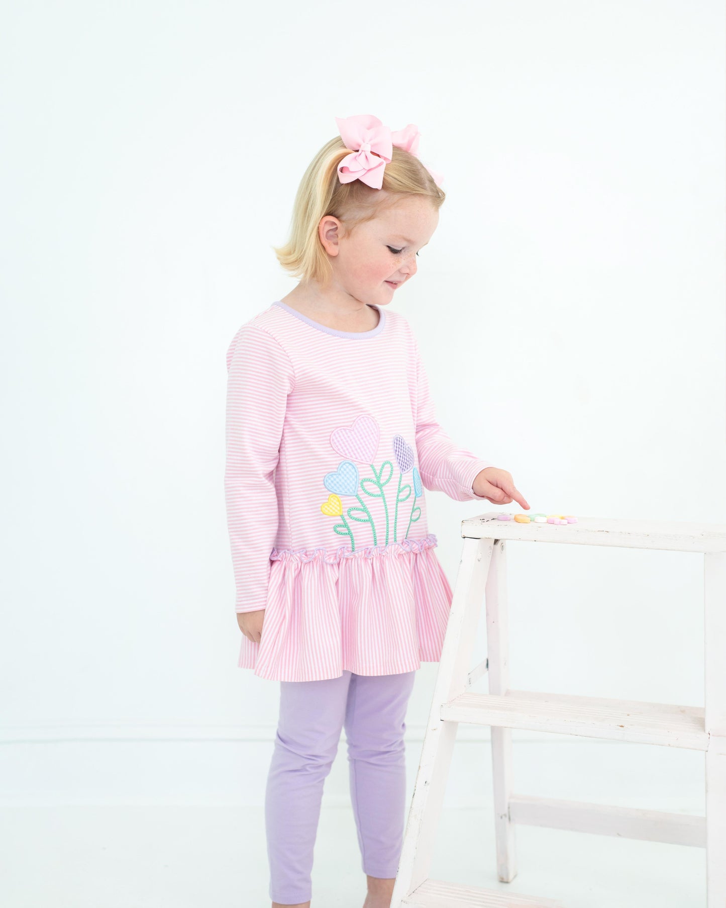 Pink Heart Flowers Pants Set - Tea and Cotton IncTea and Cotton Inc