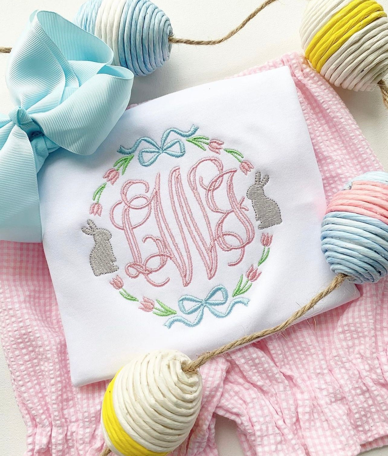Two Bunny Bow Garland - Tea and Cotton IncTea and Cotton Inc